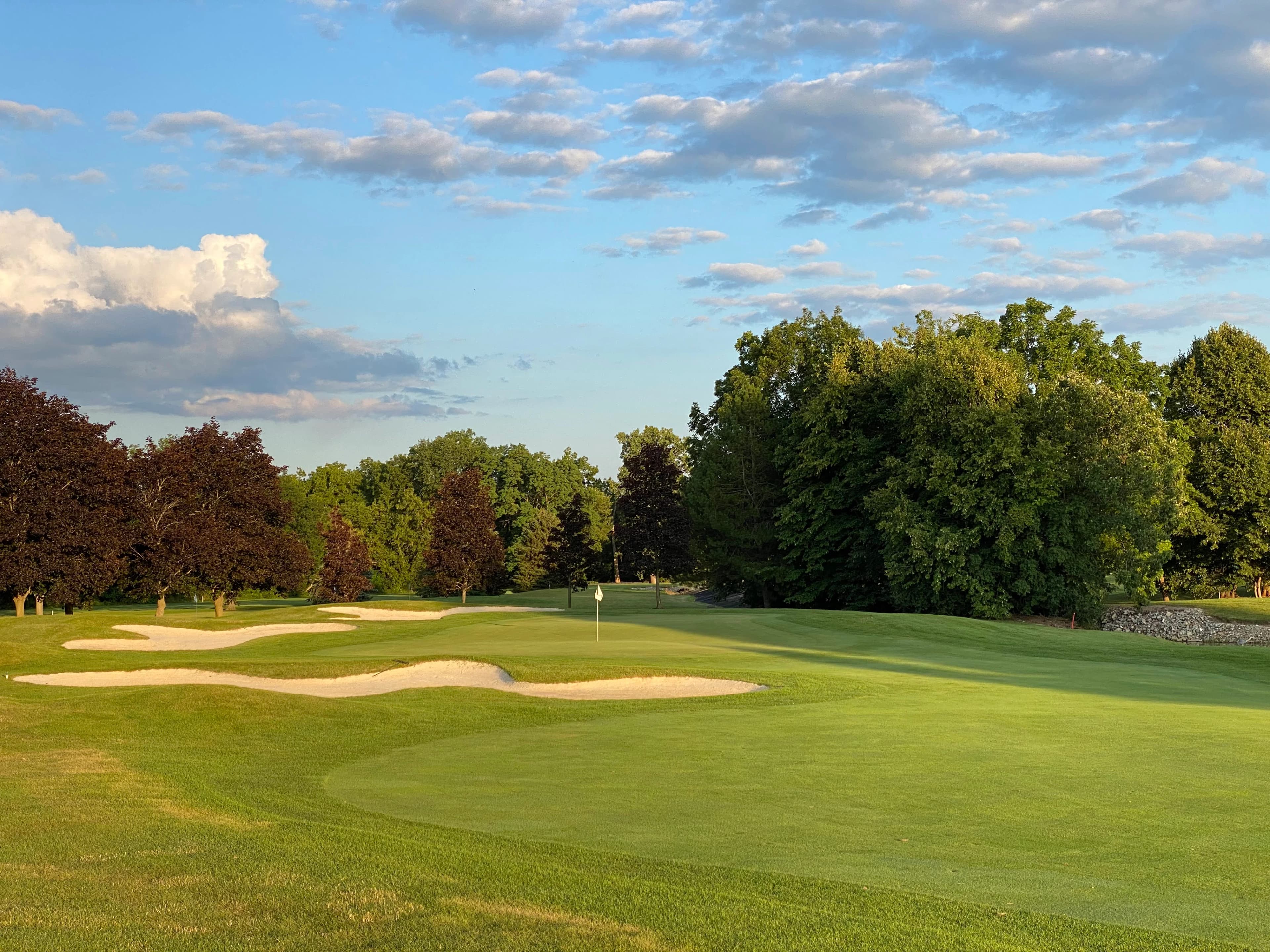 Travis Pointe Country Club in Ann Arbor, Michigan — private, 18-hole golf course, designed by Bill Newcomb (1977)