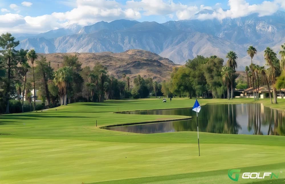 Lake/Mountain - Cathedral Canyon Golf Club in Cathedral City, California — resort, 18-hole golf course, designed by David Rainville (1975)