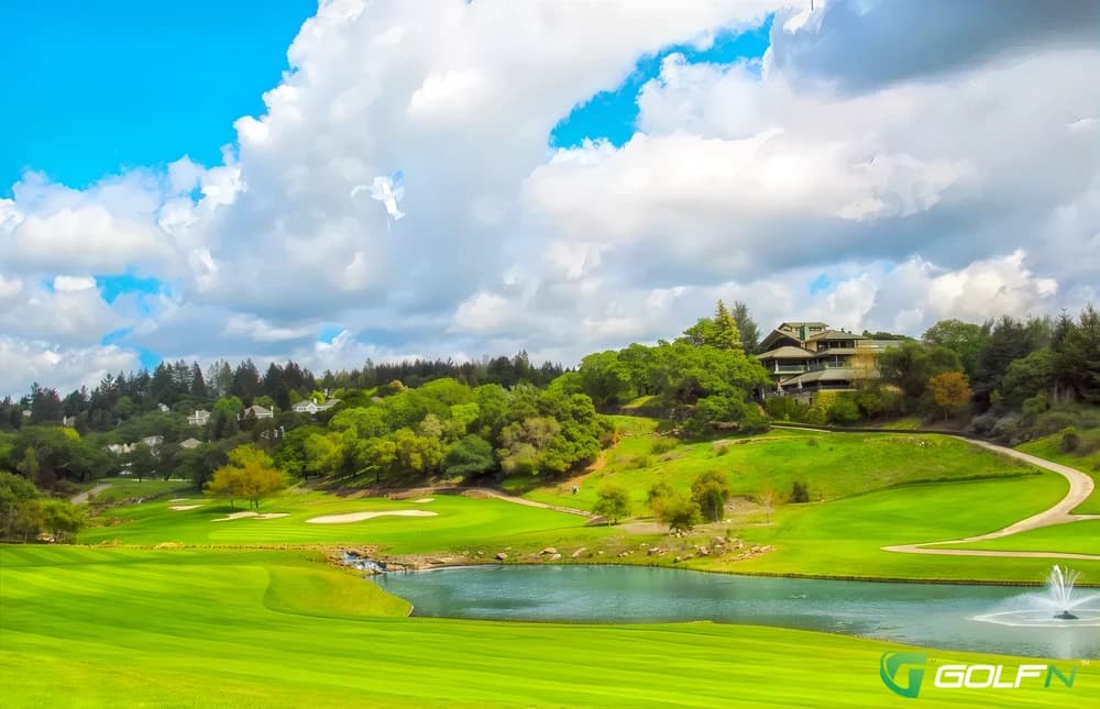 Fountain Grove Golf & Athletic Club in Santa Rosa, California — private, 18-hole golf course, designed by Ted Robinson, Sr. (1984)