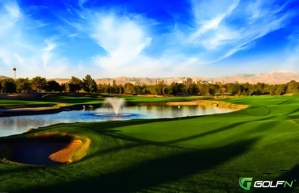 Desert Pines Golf Club in Las Vegas, Nevada — public, 18-hole golf course, designed by Perry Dye (1996)