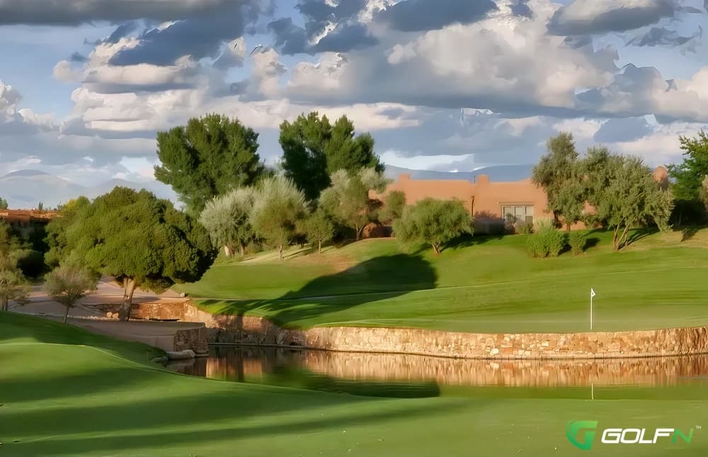 Sunset - Club At Las Campanas in Santa Fe, New Mexico — private, 36-hole golf course, designed by Jack Nicklaus (2000)