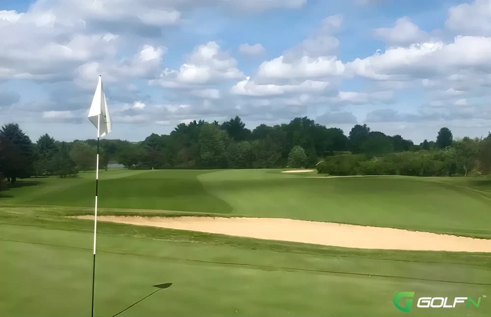 Goldeneye Club in Lake Geneva, Wisconsin — public, 18-hole golf course, designed by buddy Mike Lasch, features double fairways, double greens, and multiple holes with ‚Äúboomerang‚Äù style shaping around ponds. Impressive property that has to be a thousand acres, includes a modest, nice clubhouse that is fully stocked with cocktails and beer at all times, a little putting green, and has a nice staff that operates the facility despite its limited play. Was in very good shape considering the poor weather in the Midwest and the lack of revenue stream for small membership and no public play.
