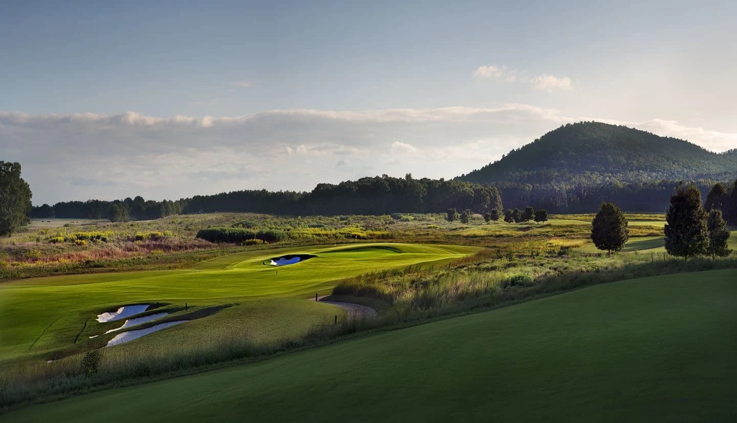Farmlinks Golf Club At Pursell Farms in Sylacauga, Alabama — public, 18-hole golf course, designed by Dr. Michael Hurdzan (2003)
