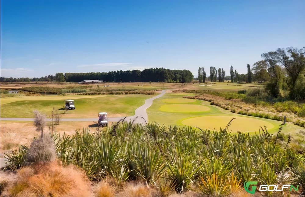Pegasus Golf And Sports Club in Pegasus, Canterbury — private, 18-hole golf course, designed by Kura Golf Course Design (2009)
