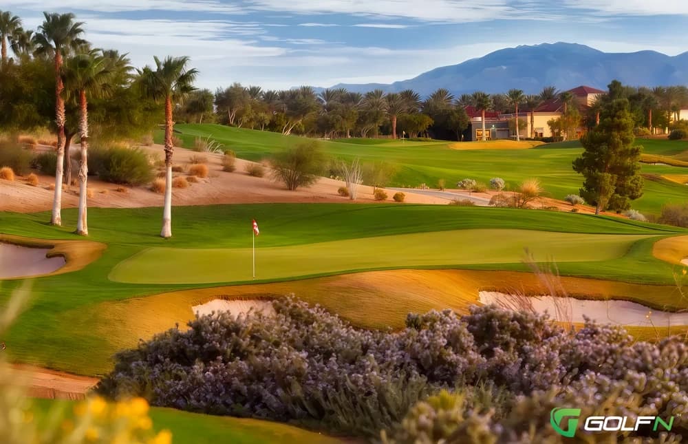 Siena Golf Club in Las Vegas, Nevada — resort, 18-hole golf course, designed by This Las Vegas course is about shot-making more than bombing away. Siena's 97 pot bunkers are arranged to force frequent strategic decisions. Sometimes discretion is the better part of scorecard valor at Siena.