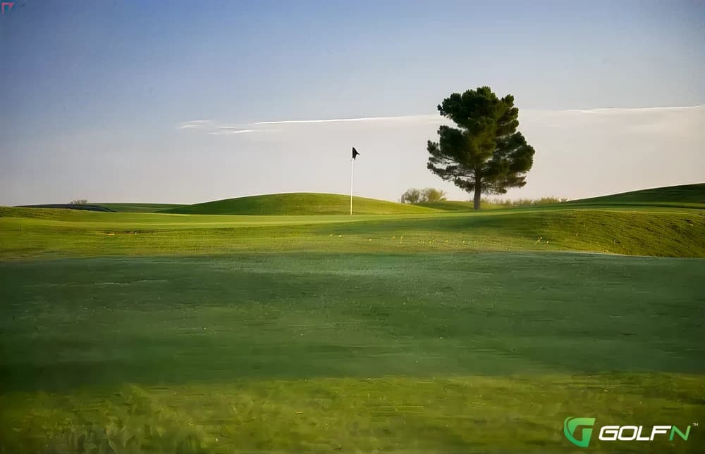Ratliff Ranch Golf Links in Odessa, Texas — public, 18-hole golf course, designed by Brauer didn't incorporate many water hazards into the layout (only four holes), but like the great links courses of Scotland, the difficulty of the course is often determined by the weather conditions-when the wind blows hard and blows your ball into the thick rough, scores add up quickly. Subtle mounding is evident throughout to add to the links-style feel. There are a few difficult par 4s on the course. Number 18 is the number one handicap at 412 yards, but holes 5 and 8 are around 450 yards. Number 14 is a drive-able par 4 at 285 yards.