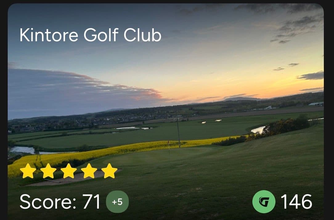 Golf Course Star rating