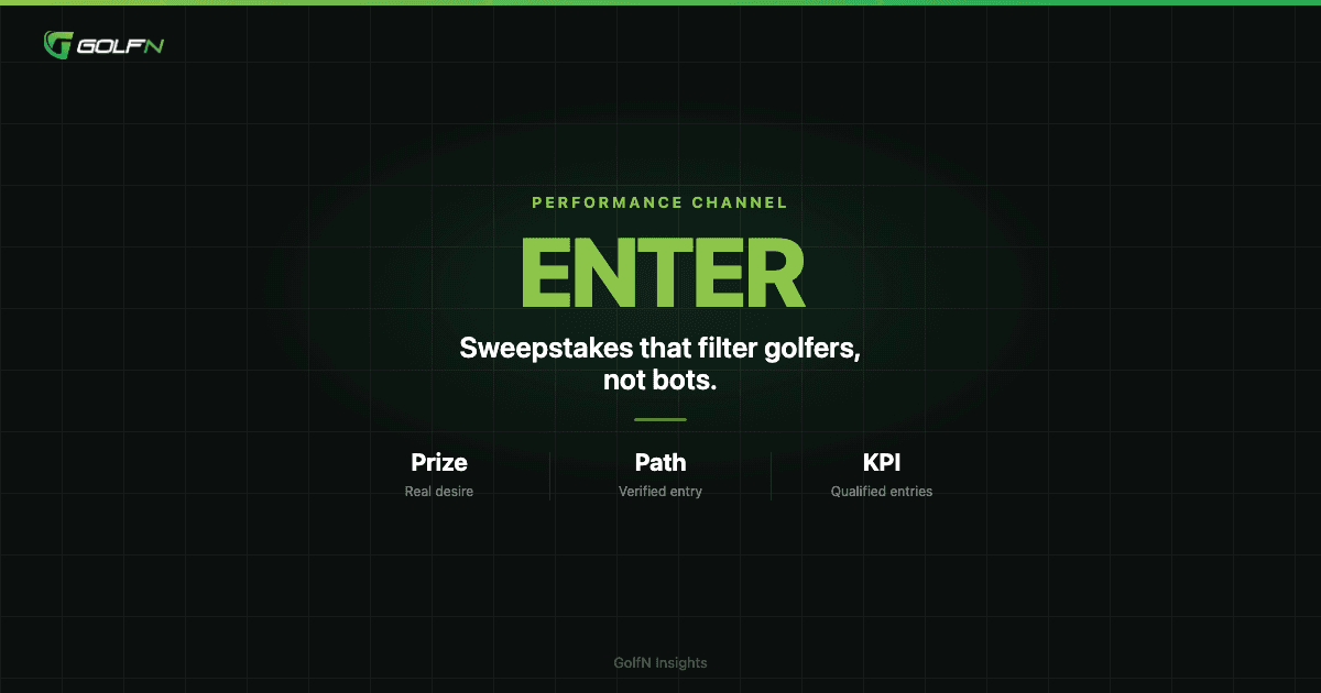 Sweepstakes as a Performance Channel for Golf Brands