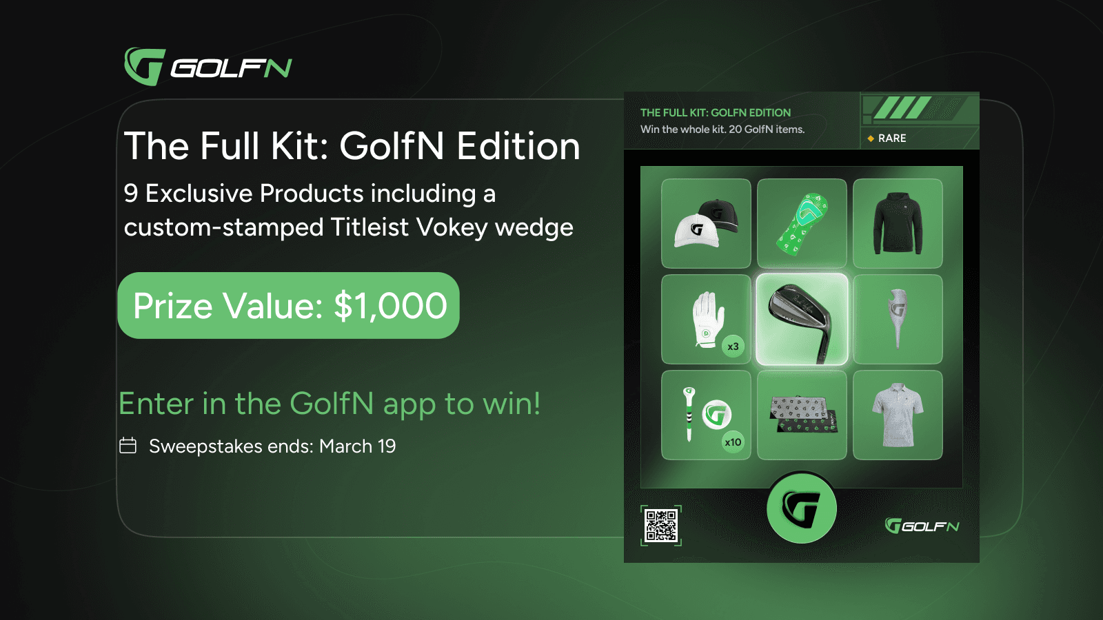 Win Over $1,000 in Premium Golf Gear: Introducing the Full Kit GolfN Edition Sweepstakes