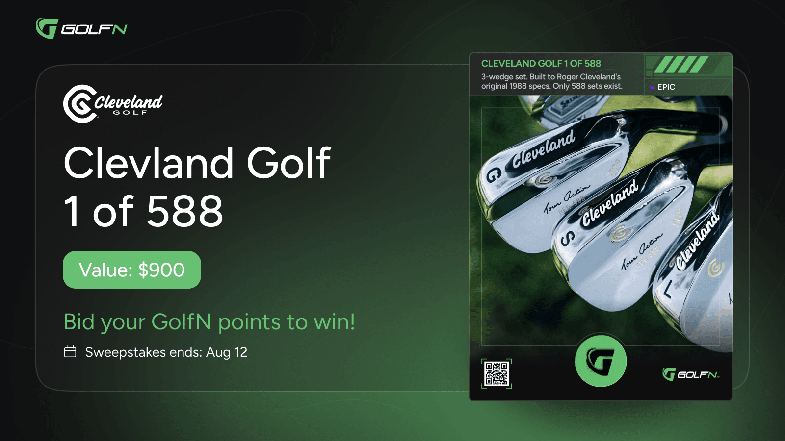 Win the Cleveland Golf Limited Edition 588 Tour Action: The Last of a Sold-Out Wedge Set