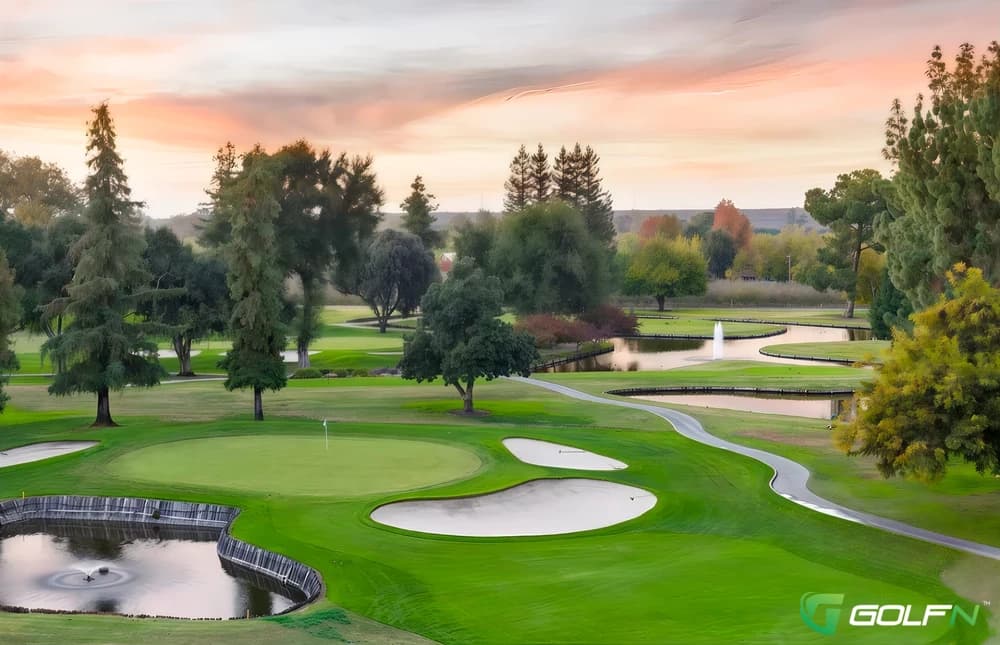 San Joaquin Country Club in Fresno, California — private, 18-hole golf course, designed by Bob E. Baldock (1961)